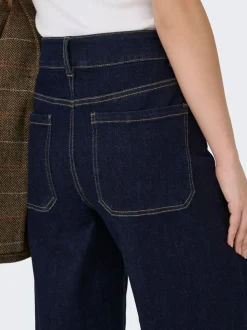 ONLMADISON Taille haute Wide Leg Fit Court Jeans