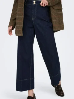 ONLMADISON Taille haute Wide Leg Fit Court Jeans