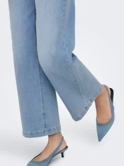 ONLMADISON Taille haute Wide Leg Fit Court Jeans