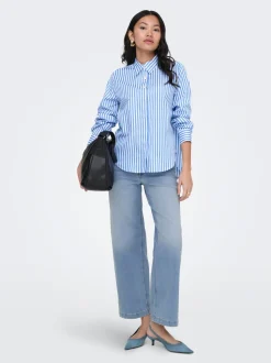 ONLMADISON Taille haute Wide Leg Fit Court Jeans