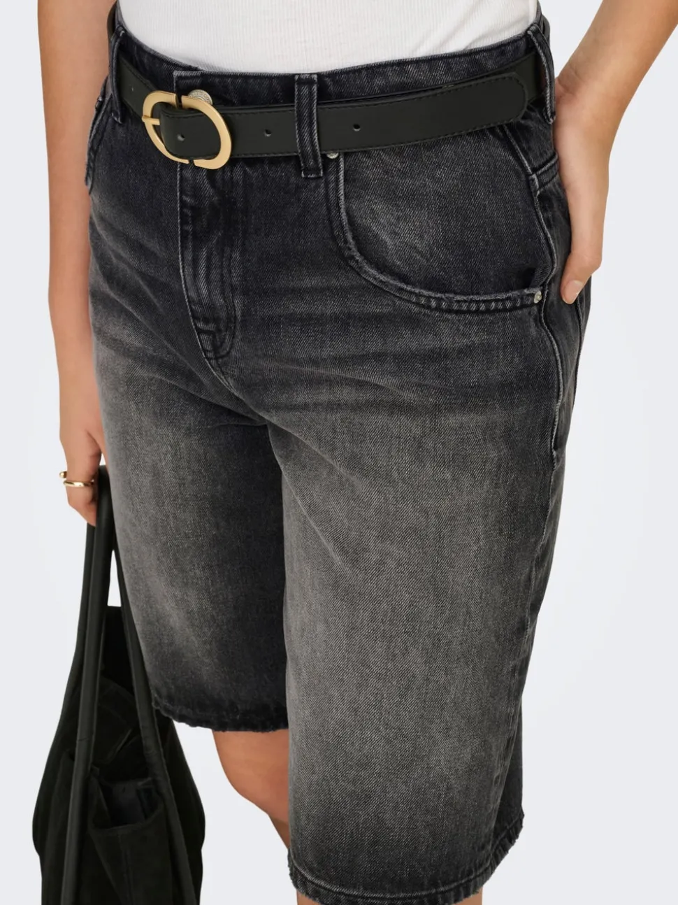 ONLMATE Taille moyenne Baggy Fit Short en denim