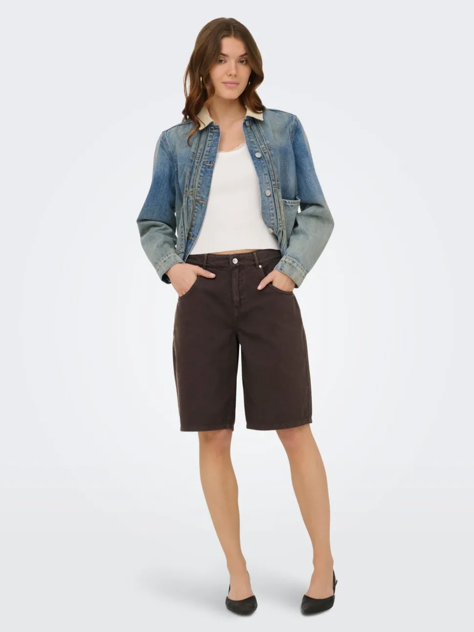 ONLMATE-SILLA Loose Fit Short en denim