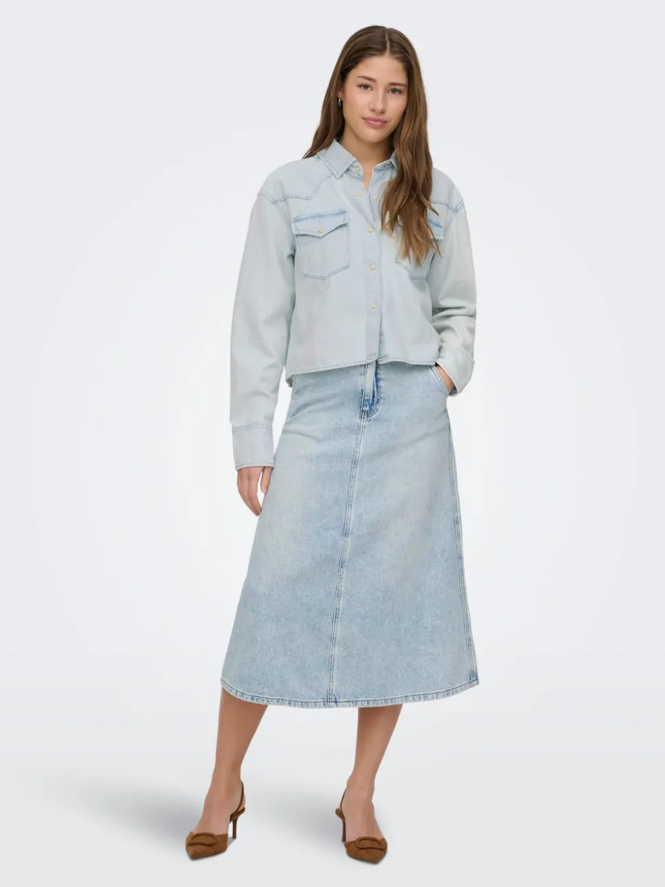 ONLMINDY Jean Jupe en denim Jupe longue