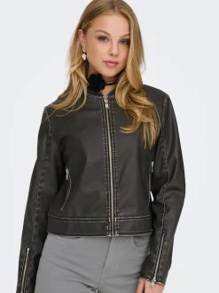 ONLMINDY Veste en cuir synthétique