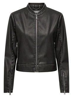 ONLMINDY Veste en cuir synthétique
