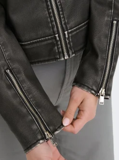ONLMINDY Veste en cuir synthétique