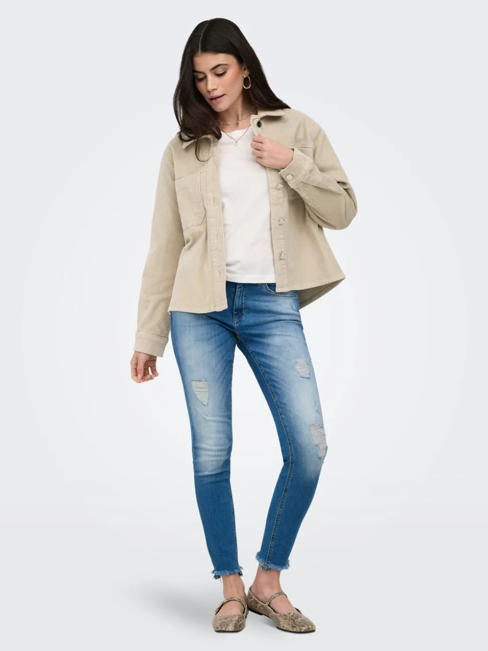 ONLMIRA-GLOBAL Chemise en corduroy