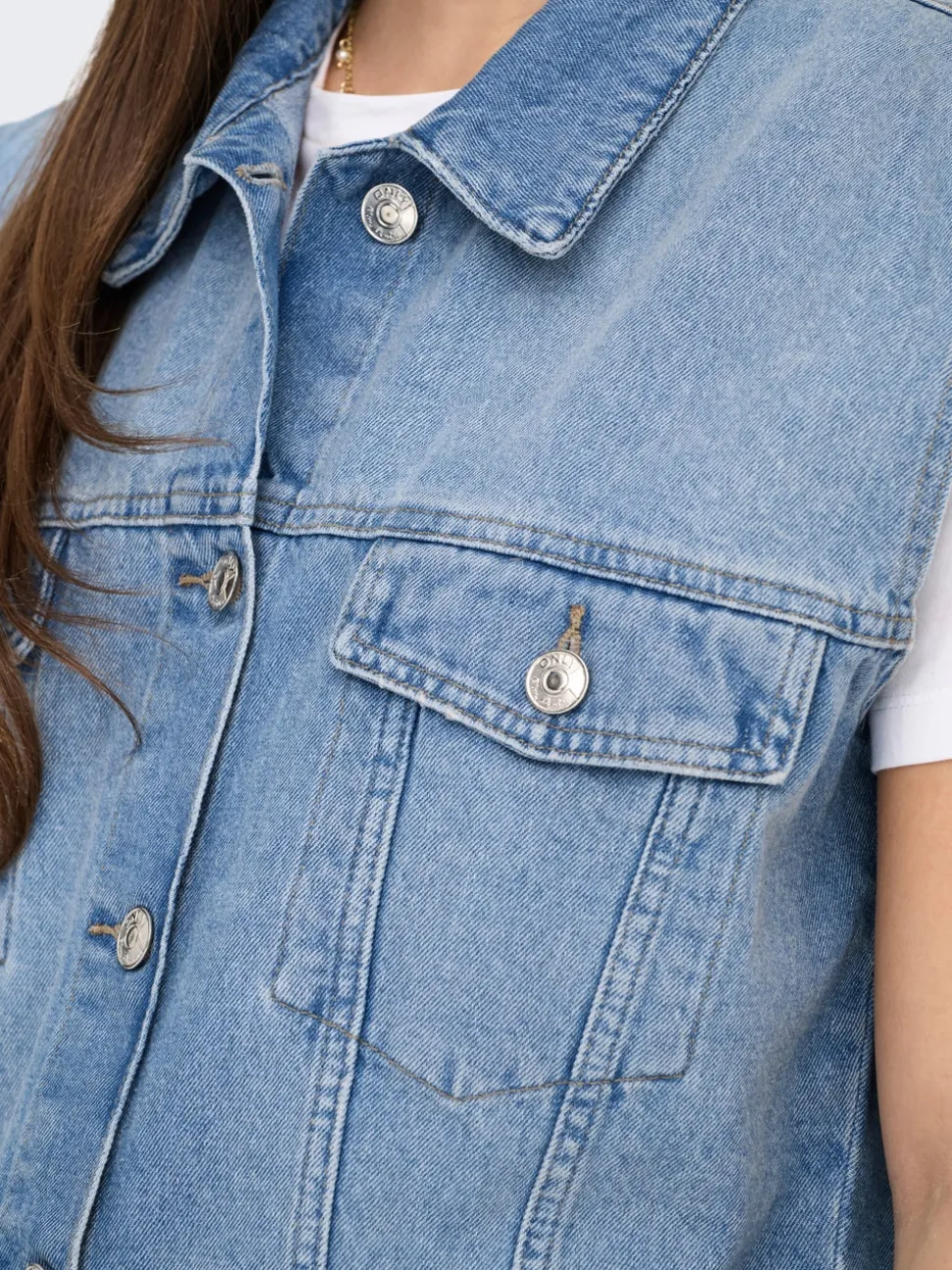 ONLMYRNA Veste en jean sans manches