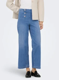 ONLNEW Taille haute Coupe large - Courte Court Jeans