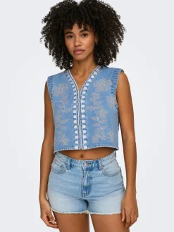 ONLNOELLA Veste en jean sans manches