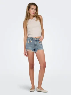 ONLPACY Taille haute Regular Fit Short en denim