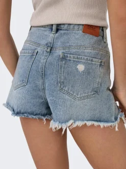 ONLPACY Taille haute Regular Fit Short en denim