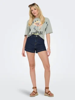 ONLPARIS Taille haute Regular Fit Short en denim