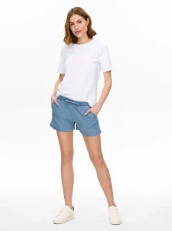 ONLPEMA Taille moyenne Relaxed Fit Short en denim