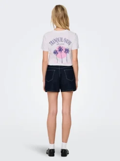 ONLPHINE Taille haute Regular Fit Short en denim