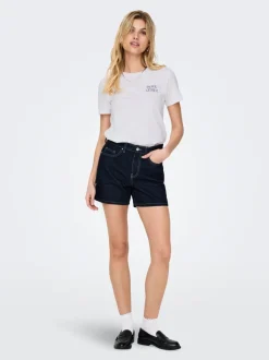 ONLPHINE Taille haute Regular Fit Short en denim