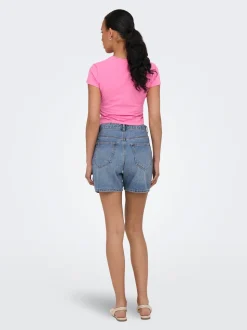 ONLPHINE Taille haute Regular Fit Short en denim