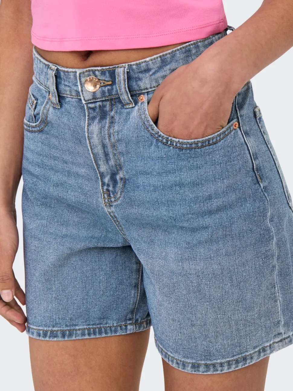ONLPHINE Taille haute Regular Fit Short en denim