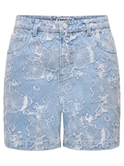 ONLPHINE-AUDE Taille haute Regular Fit Short en denim