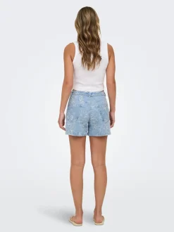 ONLPHINE-AUDE Taille haute Regular Fit Short en denim