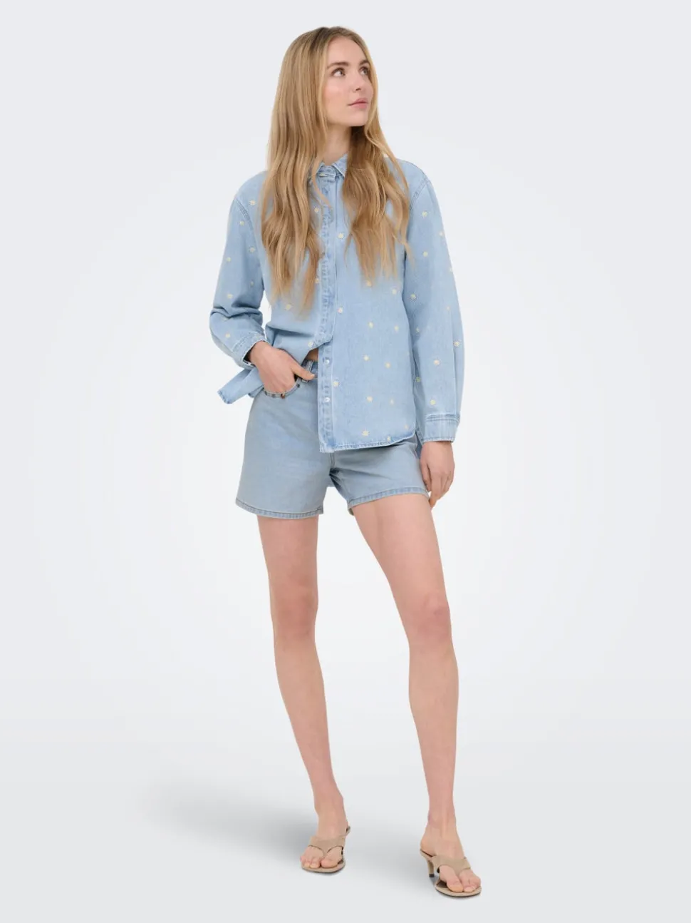 ONLPHINE Taille moyenne Regular Fit Short en denim