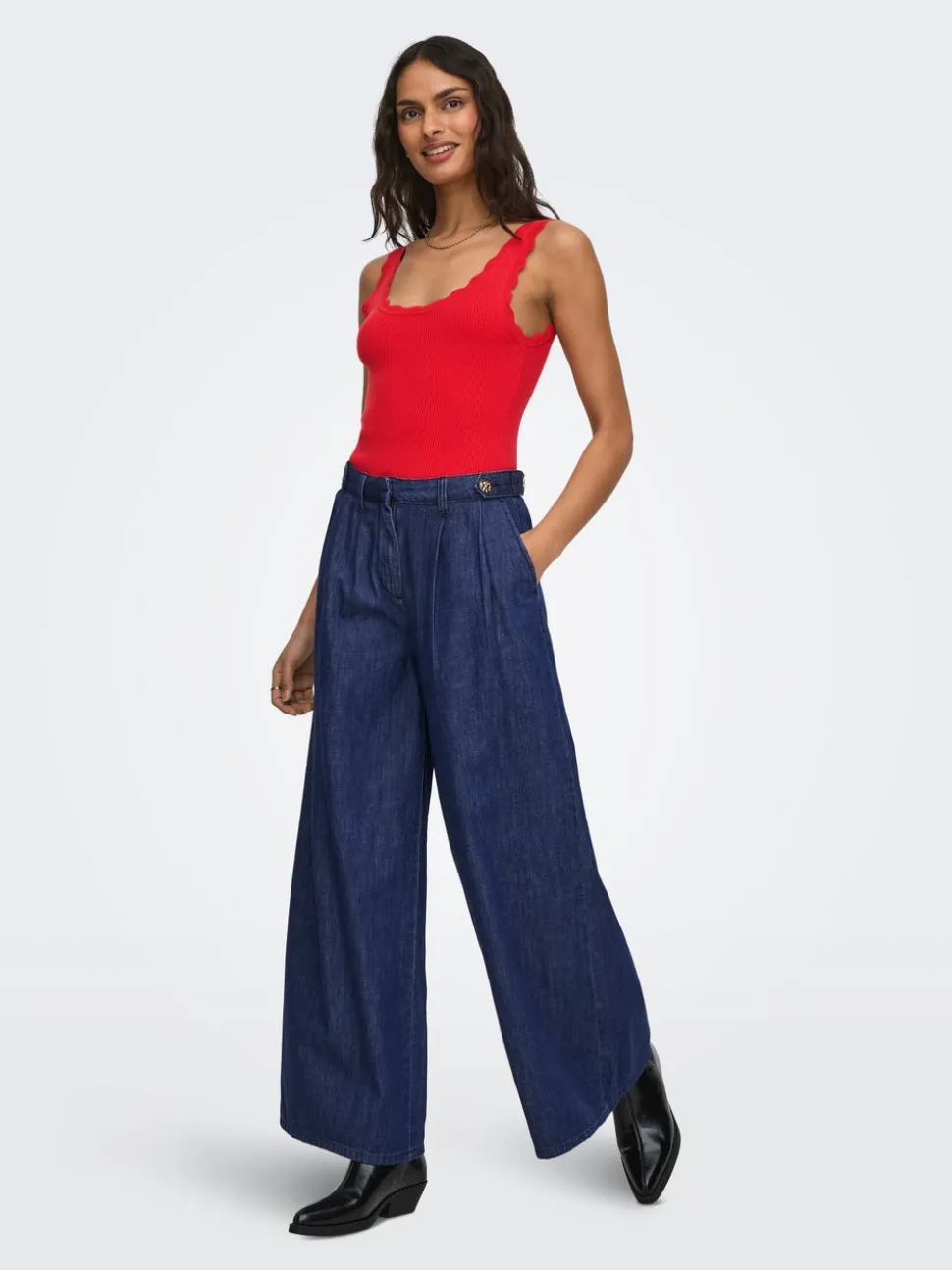 ONLPOSE Taille haute Wide Leg Fit Jeans