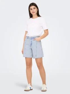 ONLREBECCA Taille moyenne Regular Fit Short en denim