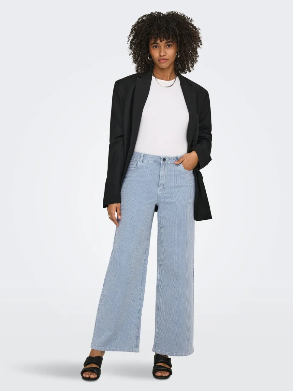 ONLRINE Wide Leg Fit Pantalon à jambe large