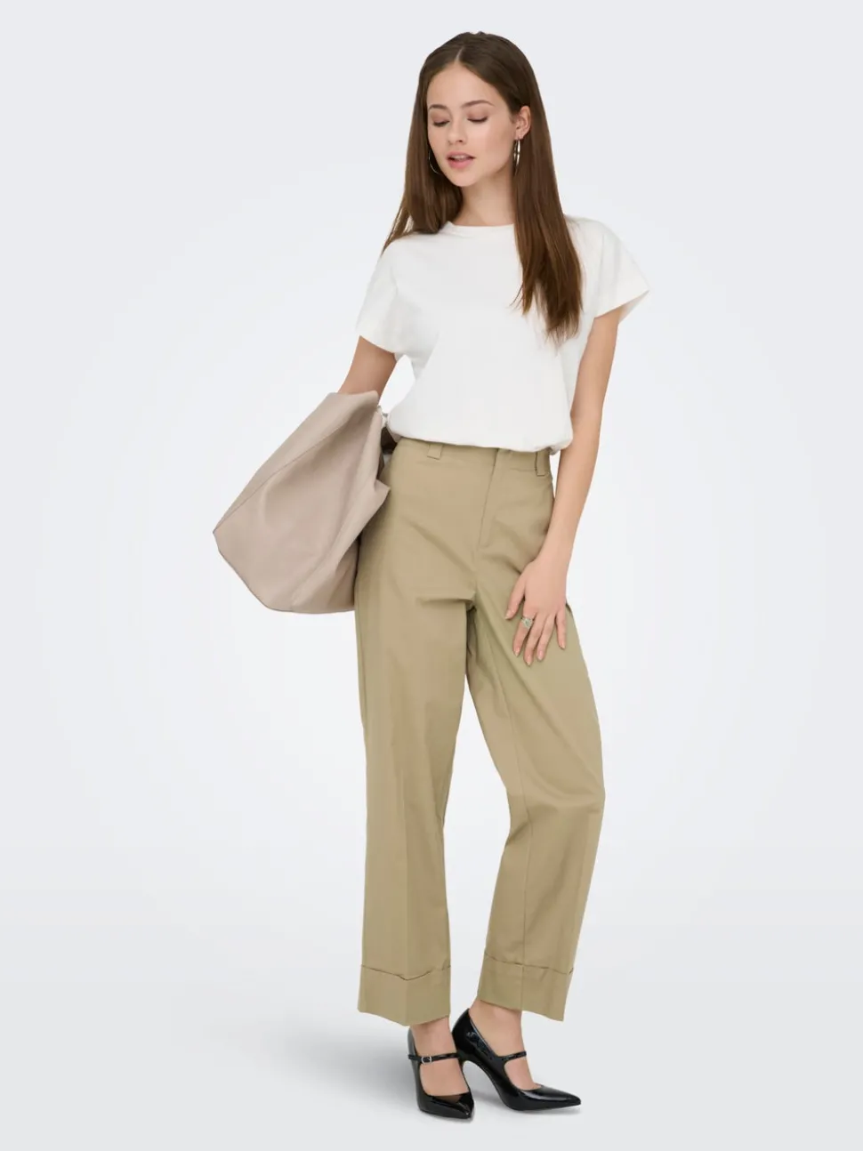 ONLROSALIE Cropped Fit Pantalon chino