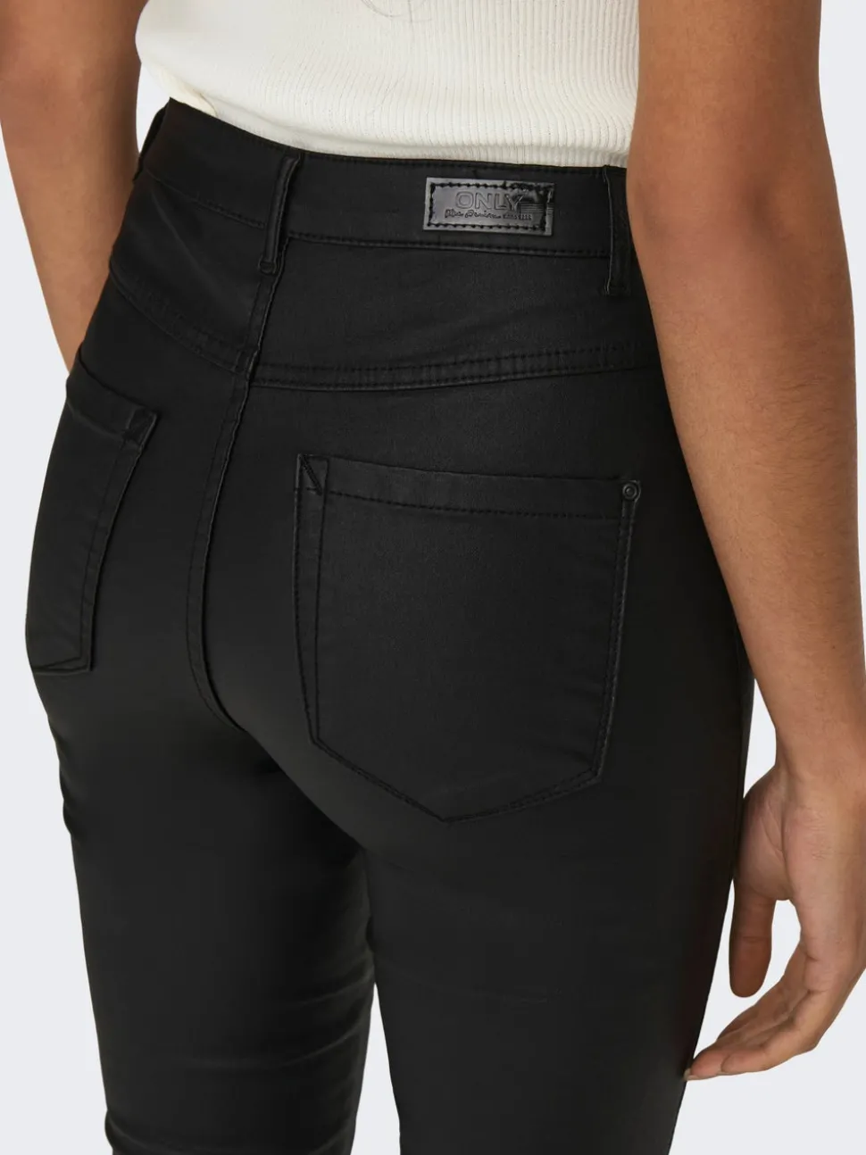 ONLROYAL Skinny Fit Pantalon en cuir synthétique