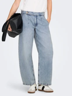 ONLSAVONA Taille moyenne Coupe barrel Longueur cheville Jeans