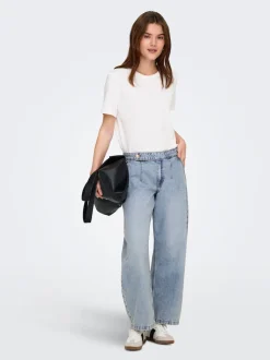 ONLSAVONA Taille moyenne Coupe barrel Longueur cheville Jeans