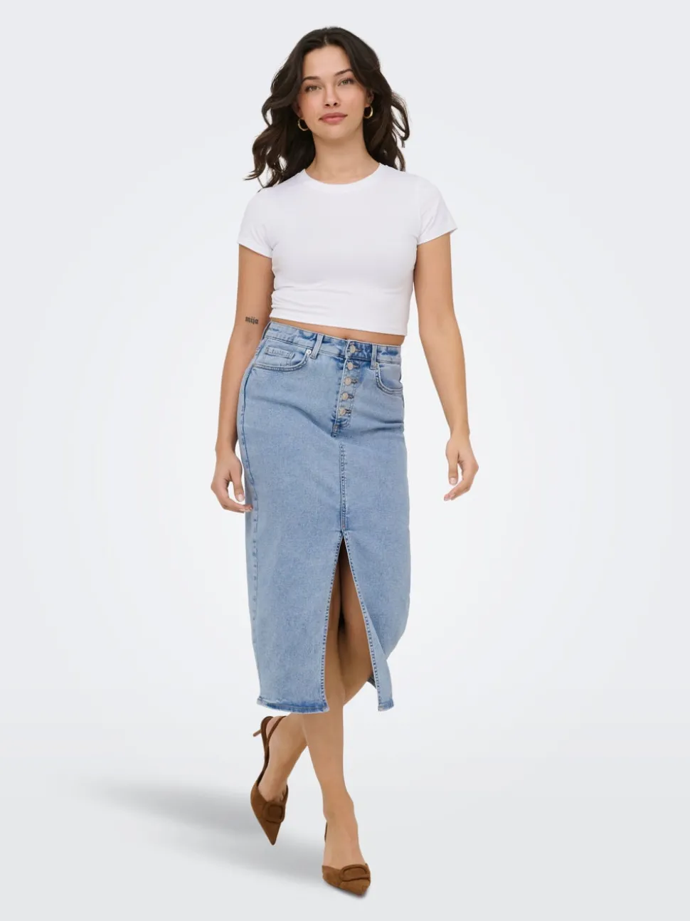 ONLSILJA Jupe en denim Jupe midi