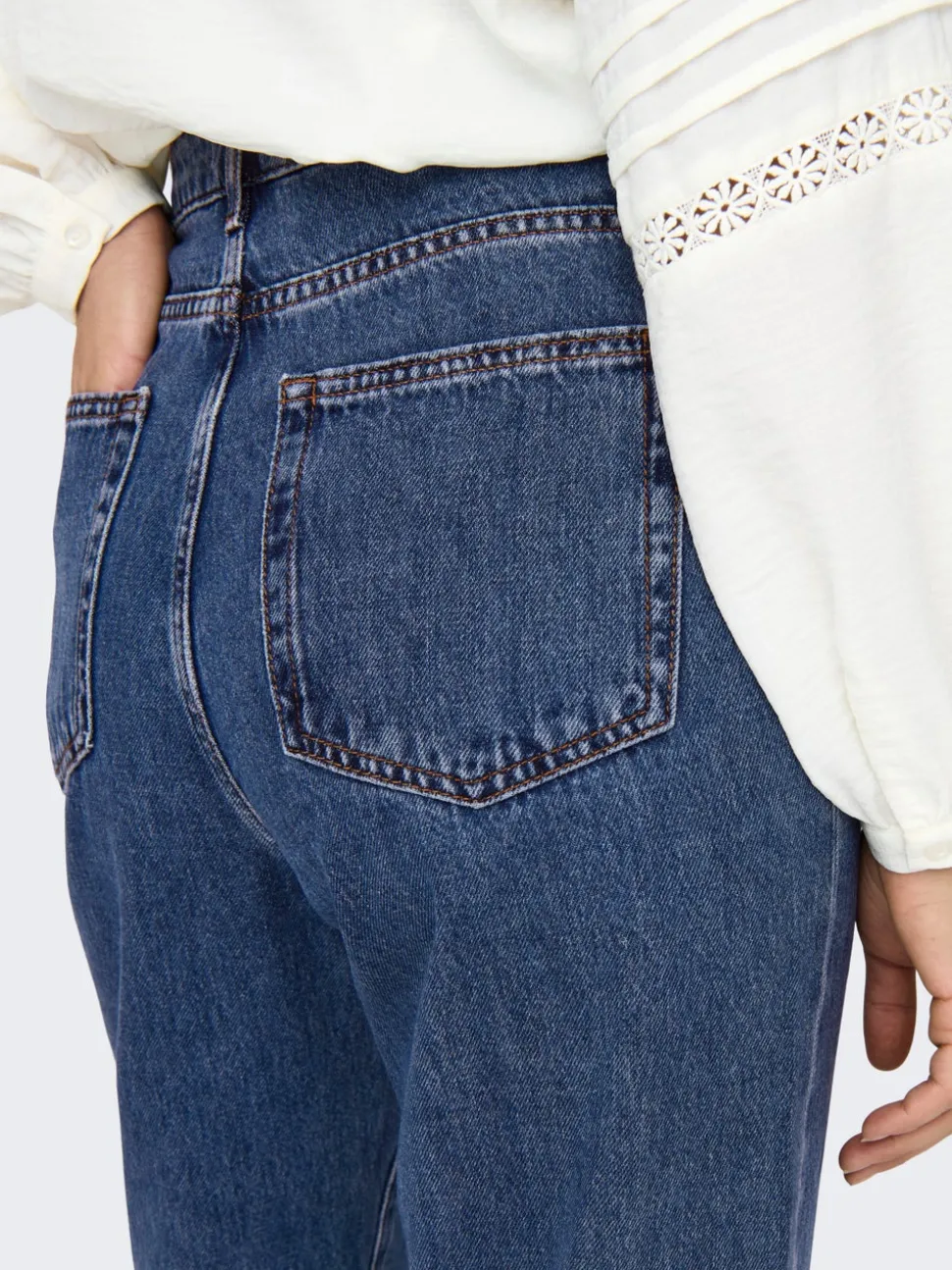 ONLSILJE Taille haute Straight Fit Jeans