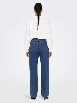 ONLSILJE Taille haute Straight Fit Jeans