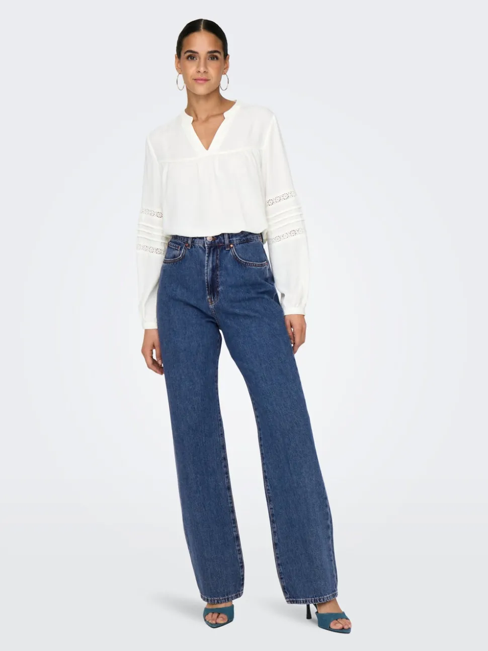 ONLSILJE Taille haute Straight Fit Jeans