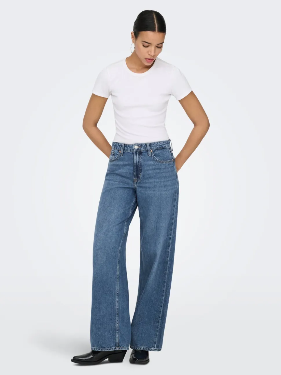 ONLSILKY Taille haute Wide Leg Fit Jeans