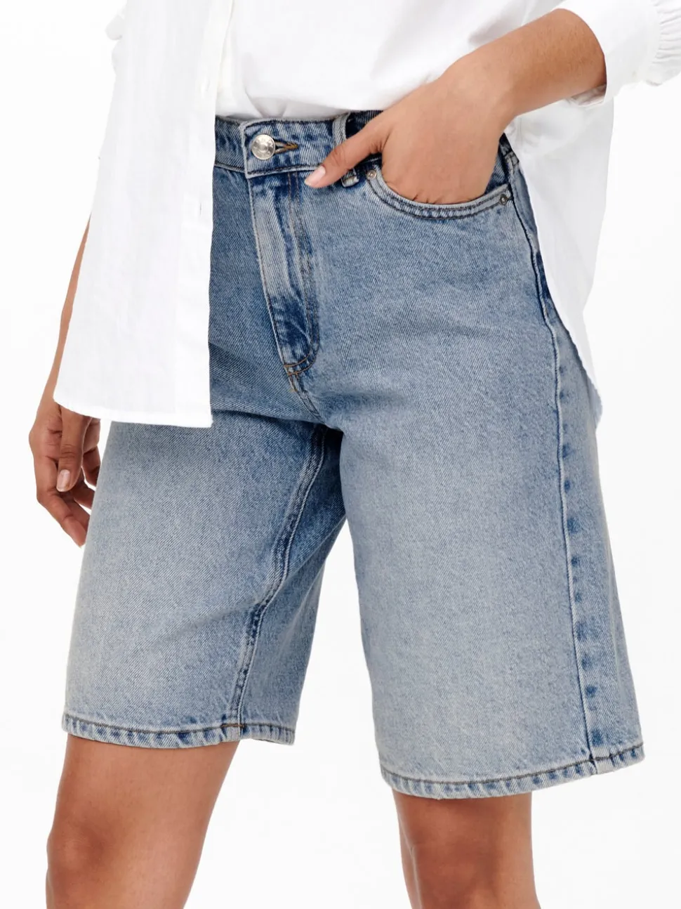 ONLSONNY Taille haute Regular Fit Short en denim