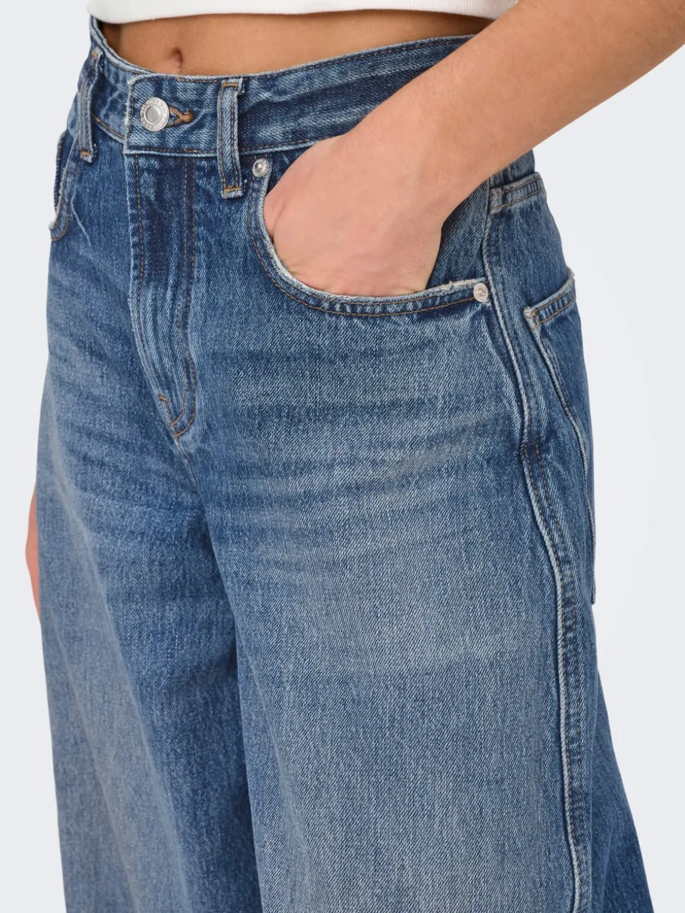 ONLTAYLOR Taille haute Coupe barrel Jeans