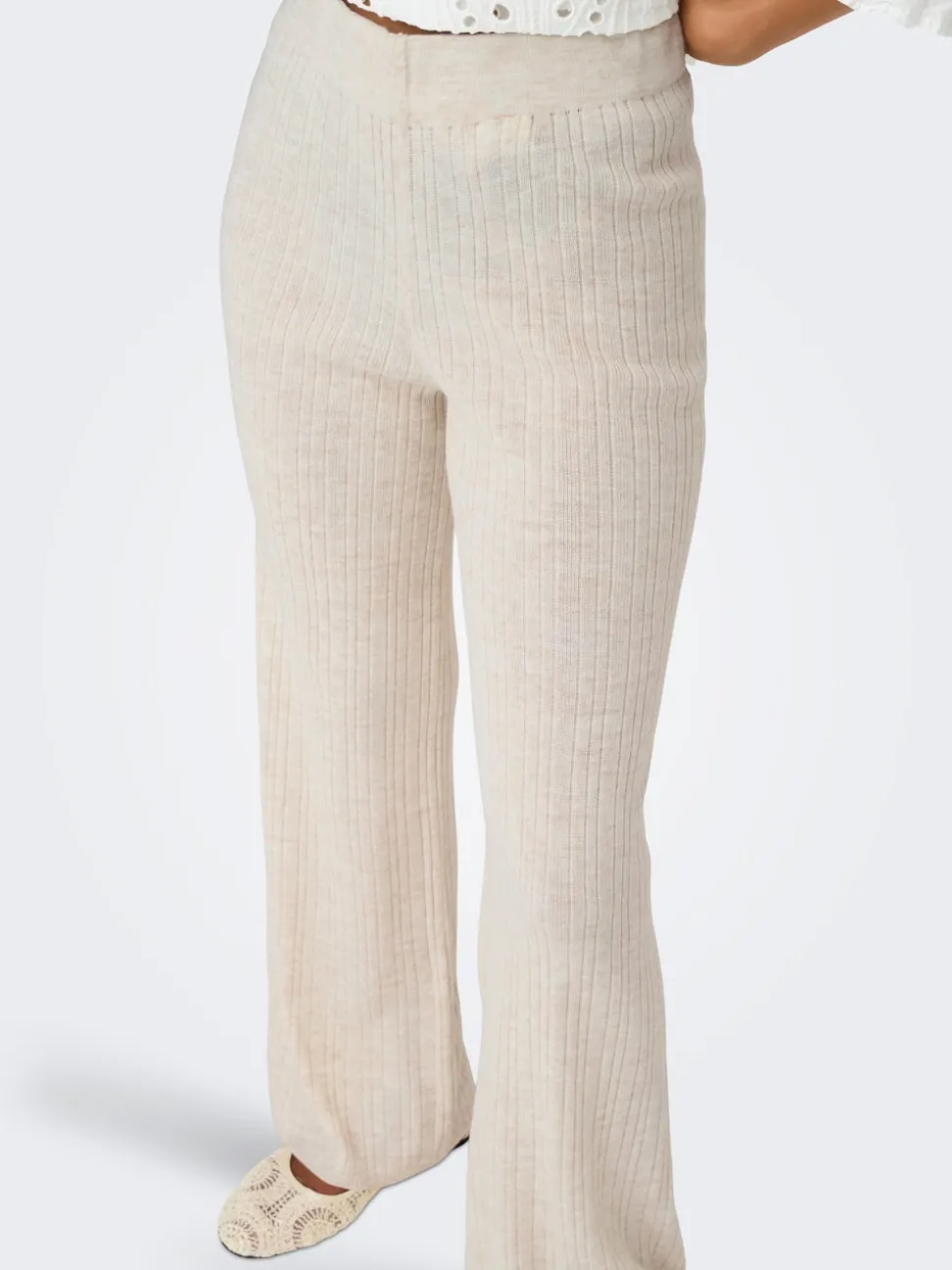 ONLTHEA Baggy Fit Pantalon en maille