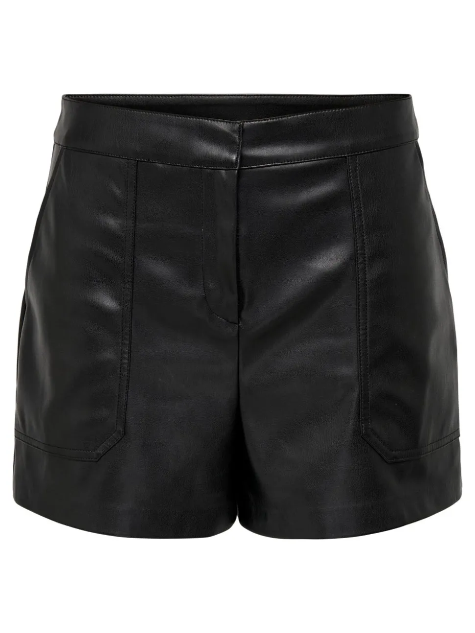 ONLTRICIA Taille moyenne Baggy Fit Short en cuir synthétique