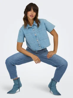 ONLTROY Taille haute Carrot Fit Longueur cheville Jeans