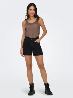 ONLVEGA Taille haute Regular Fit Short en denim