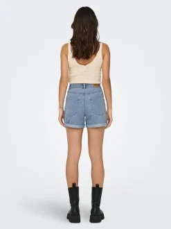 ONLVEGA Taille haute Regular Fit Short en denim