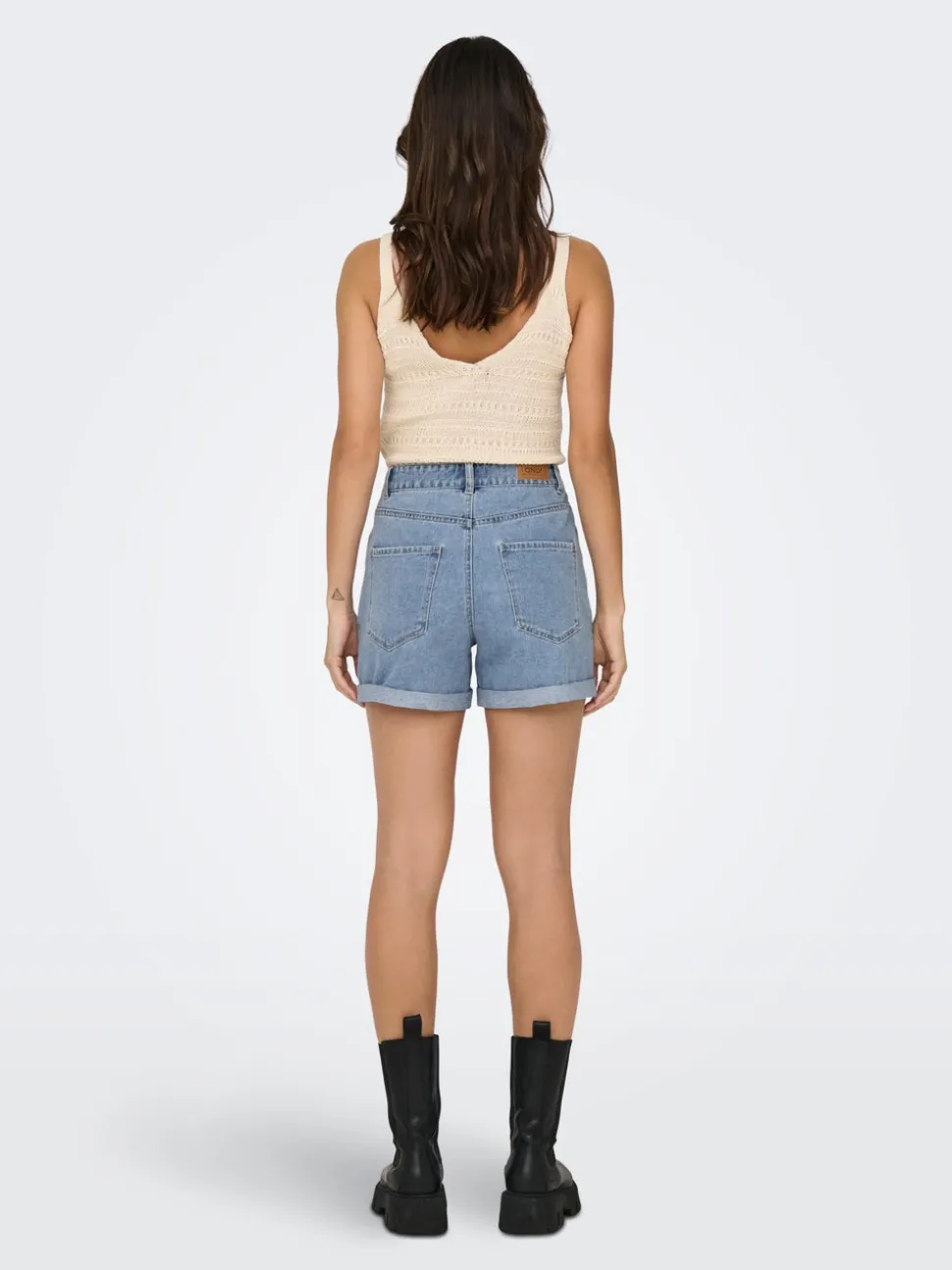 ONLVEGA Taille haute Regular Fit Short en denim