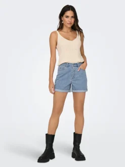 ONLVEGA Taille haute Regular Fit Short en denim