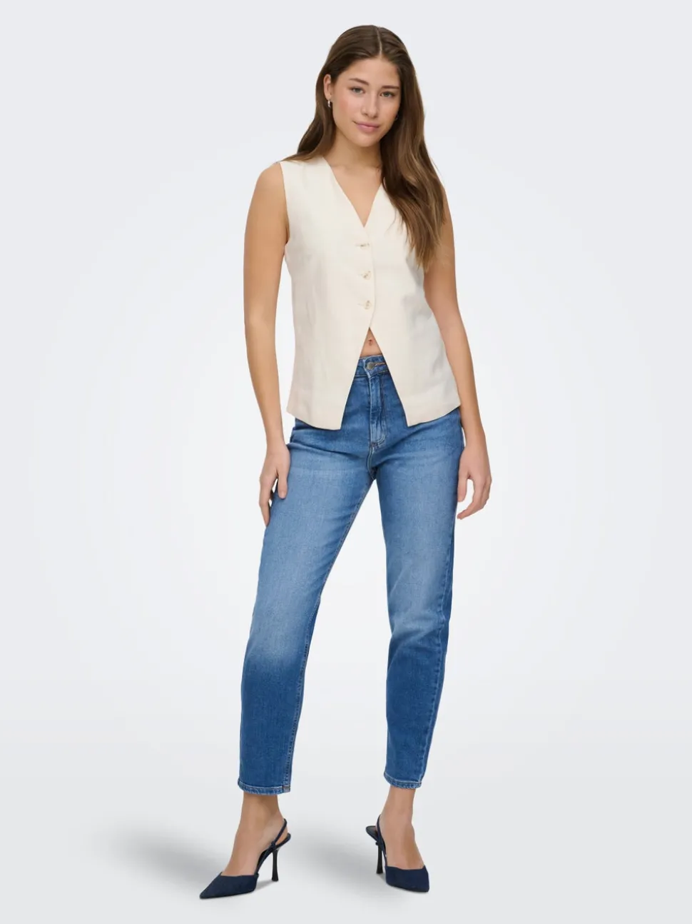ONLVENEDA Taille haute Mom Fit Jeans