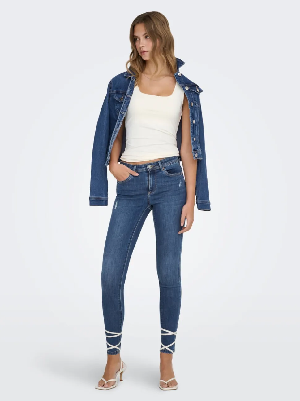 ONLWAUW Taille moyenne Skinny Fit Jeans