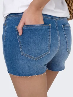 ONLWAUW Taille moyenne Regular Fit Short en denim