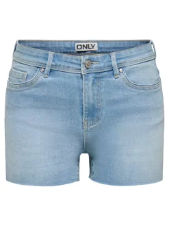 ONLWAUW Taille moyenne Regular Fit Short en denim